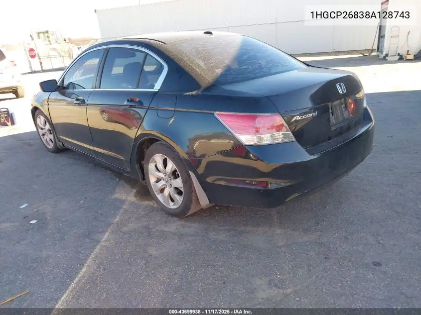 1HGCP26838A128743 2008 Honda Accord 2.4 Ex-L