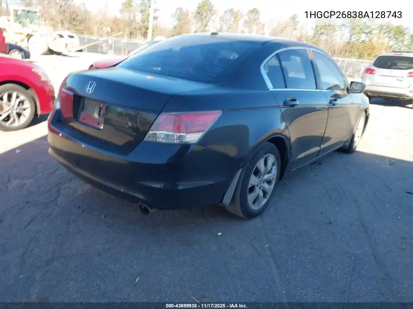 1HGCP26838A128743 2008 Honda Accord 2.4 Ex-L