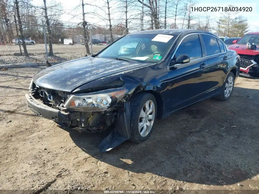 1HGCP26718A034920 2008 Honda Accord 2.4 Ex