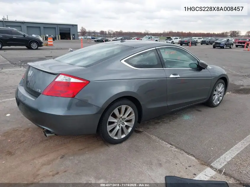 1HGCS228X8A008457 2008 Honda Accord 3.5 Ex-L