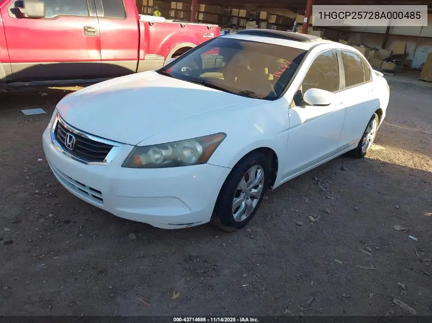 1HGCP25728A000485 2008 Honda Accord 2.4 Ex