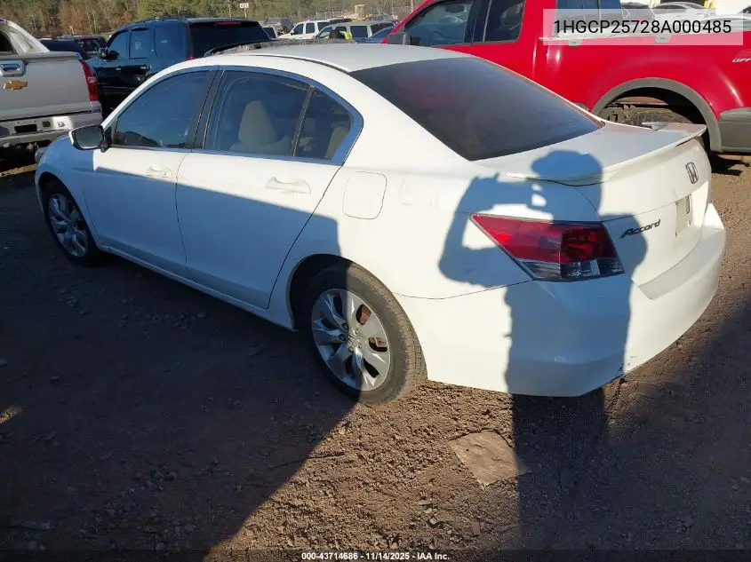 1HGCP25728A000485 2008 Honda Accord 2.4 Ex