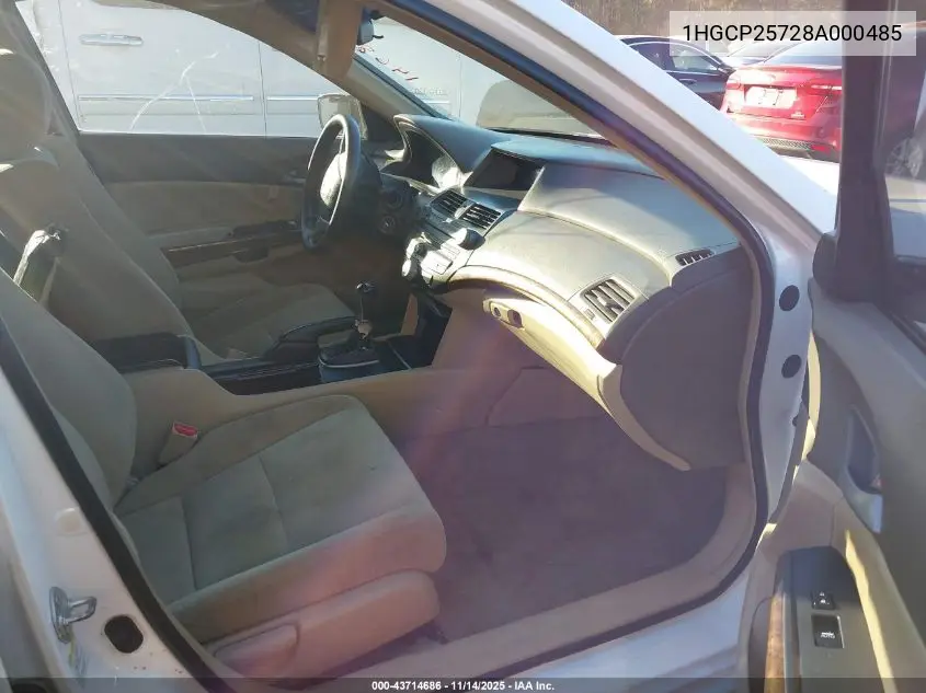 1HGCP25728A000485 2008 Honda Accord 2.4 Ex