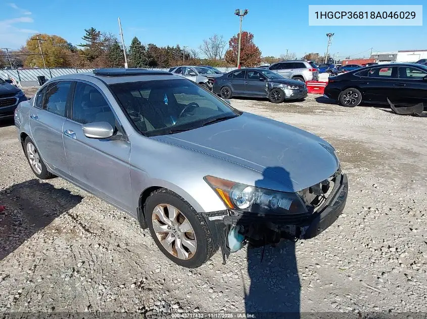 1HGCP36818A046029 2008 Honda Accord 3.5 Ex-L