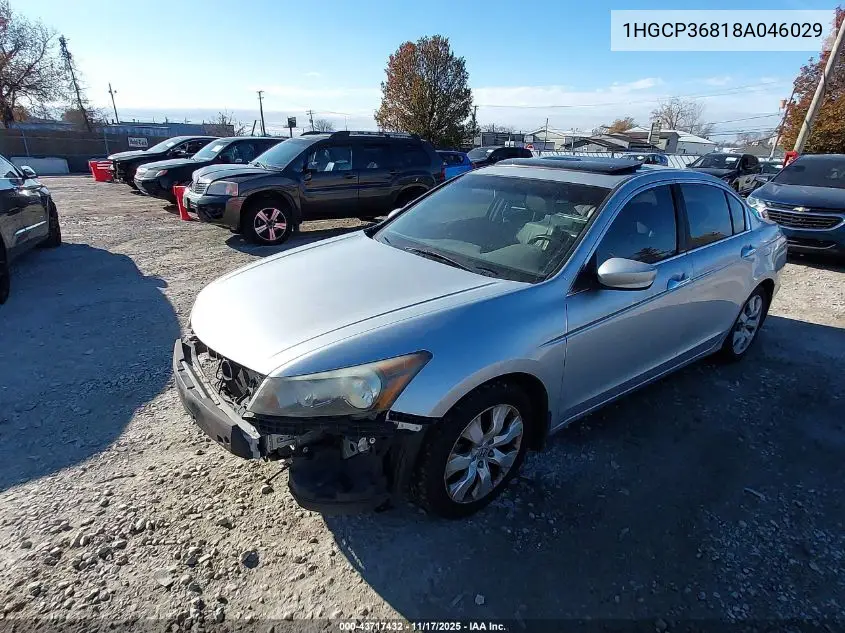 1HGCP36818A046029 2008 Honda Accord 3.5 Ex-L