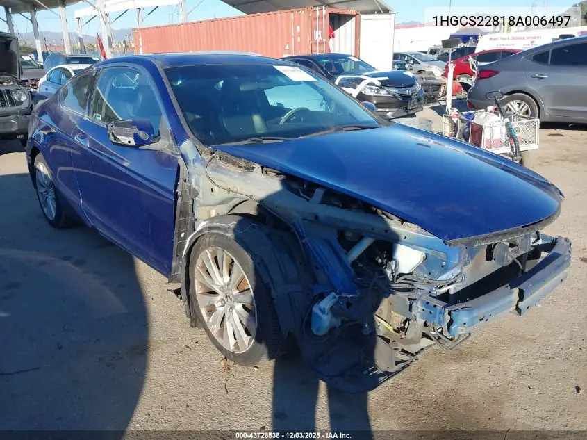 1HGCS22818A006497 2008 Honda Accord 3.5 Ex-L