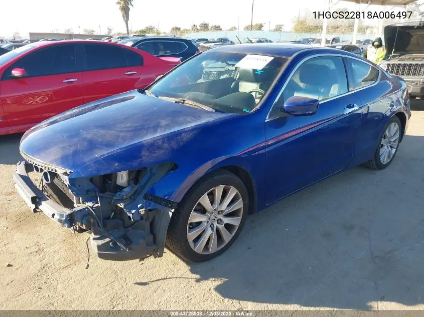 1HGCS22818A006497 2008 Honda Accord 3.5 Ex-L