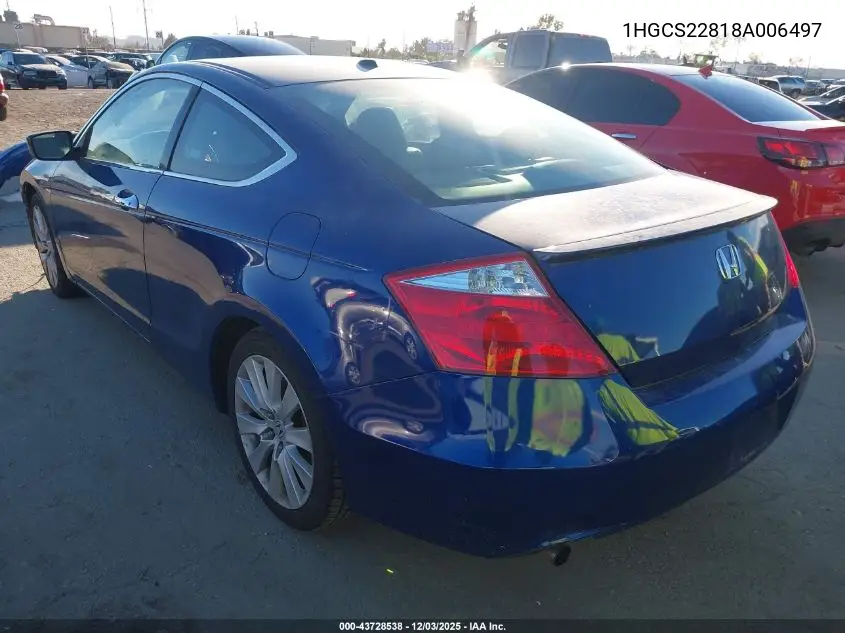 1HGCS22818A006497 2008 Honda Accord 3.5 Ex-L