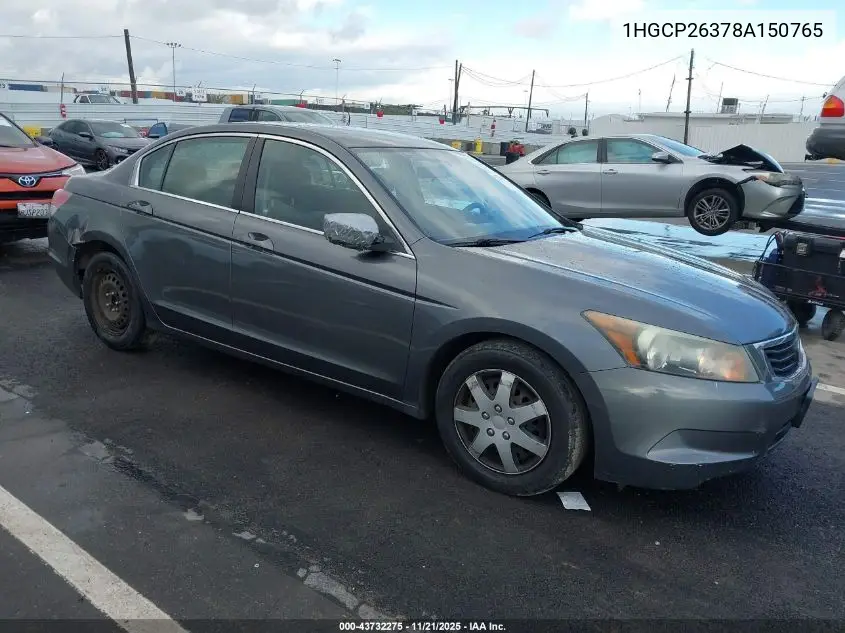 1HGCP26378A150765 2008 Honda Accord 2.4 Lx