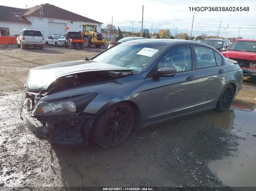 1HGCP36838A024548 2008 Honda Accord 3.5 Ex-L
