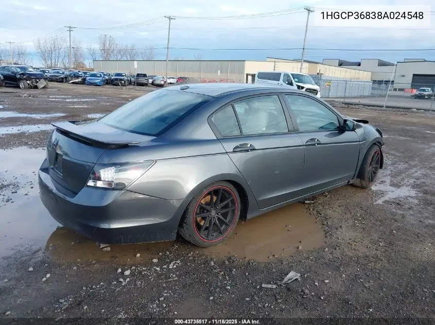 1HGCP36838A024548 2008 Honda Accord 3.5 Ex-L