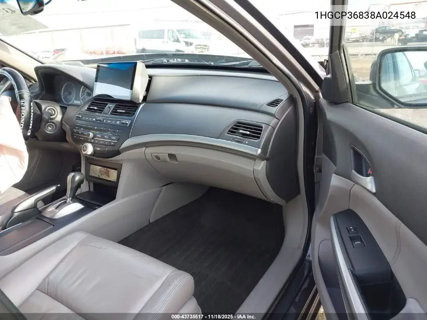 1HGCP36838A024548 2008 Honda Accord 3.5 Ex-L