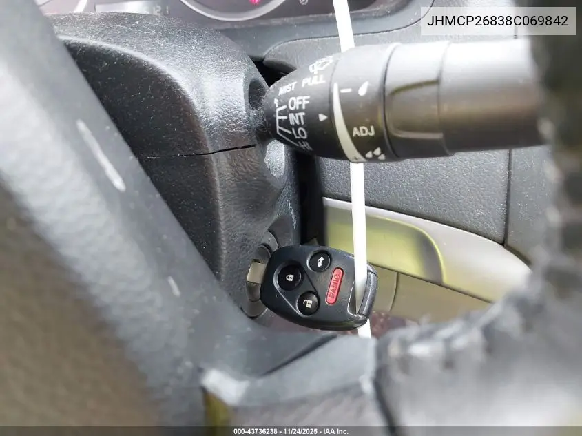 JHMCP26838C069842 2008 Honda Accord 2.4 Ex-L