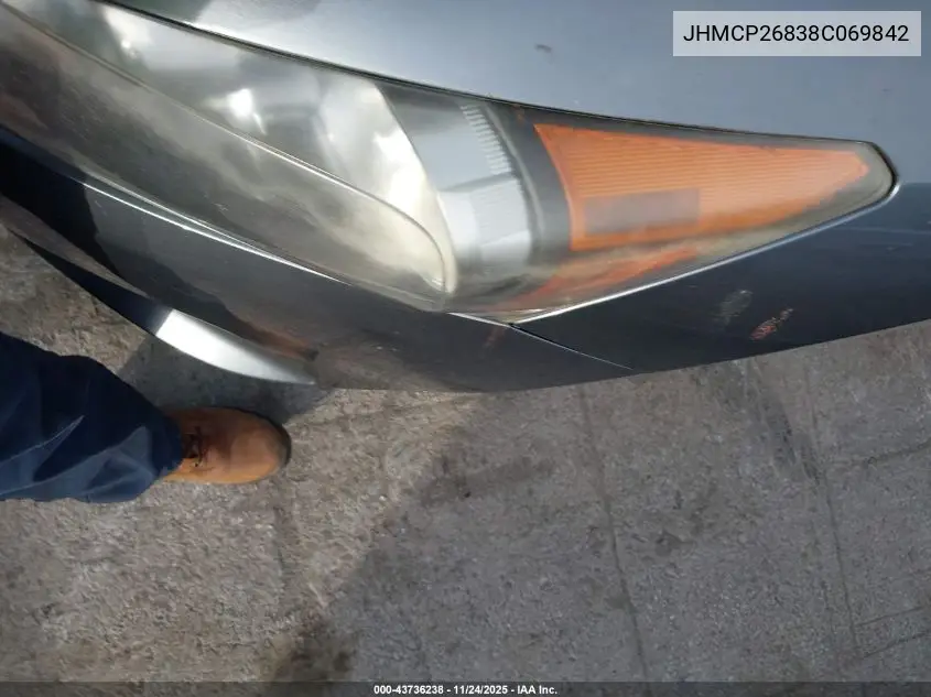 JHMCP26838C069842 2008 Honda Accord 2.4 Ex-L