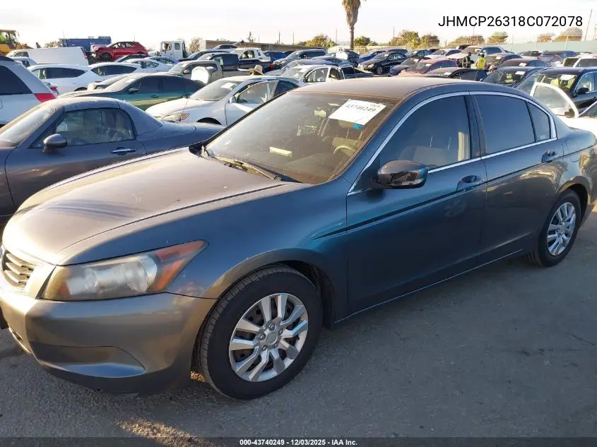 JHMCP26318C072078 2008 Honda Accord 2.4 Lx