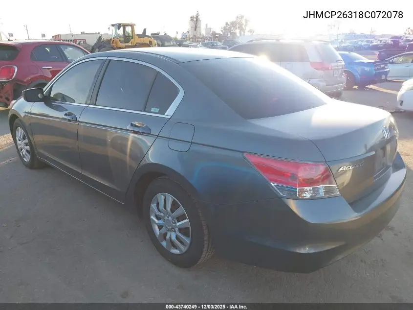 JHMCP26318C072078 2008 Honda Accord 2.4 Lx