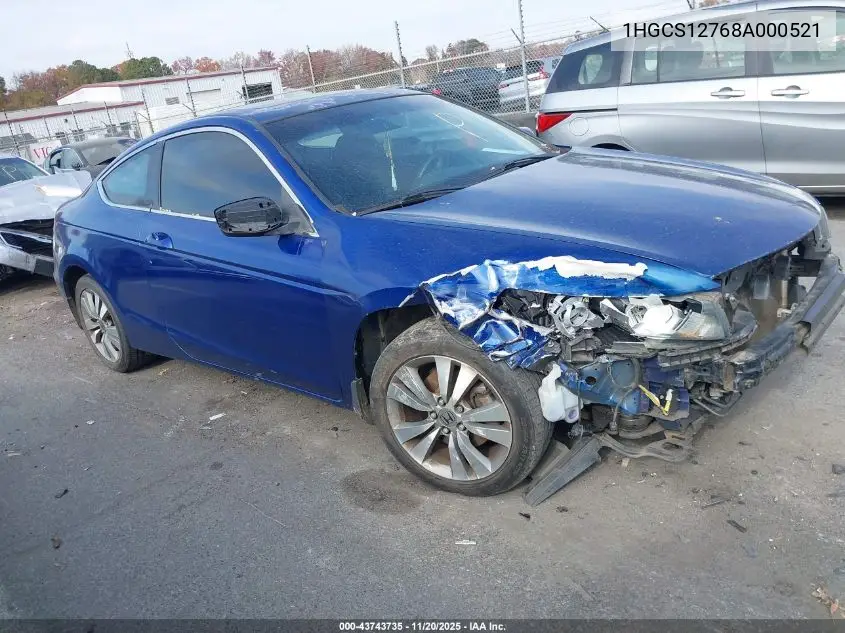 1HGCS12768A000521 2008 Honda Accord 2.4 Ex