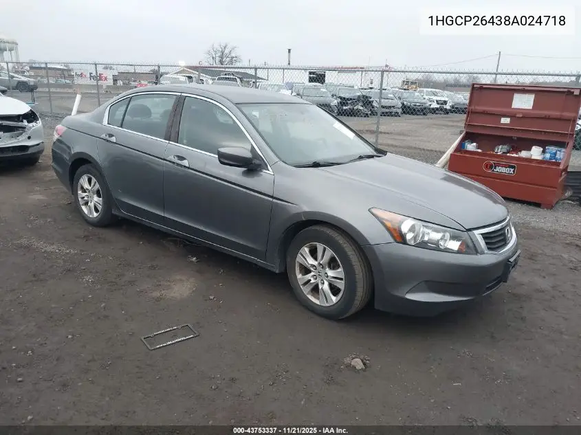 1HGCP26438A024718 2008 Honda Accord 2.4 Lx-P