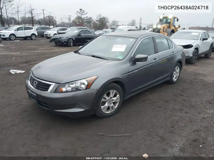 1HGCP26438A024718 2008 Honda Accord 2.4 Lx-P
