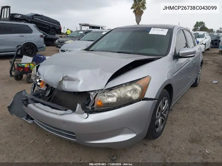 JHMCP26738C043099 2008 Honda Accord 2.4 Ex