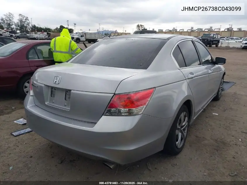 JHMCP26738C043099 2008 Honda Accord 2.4 Ex