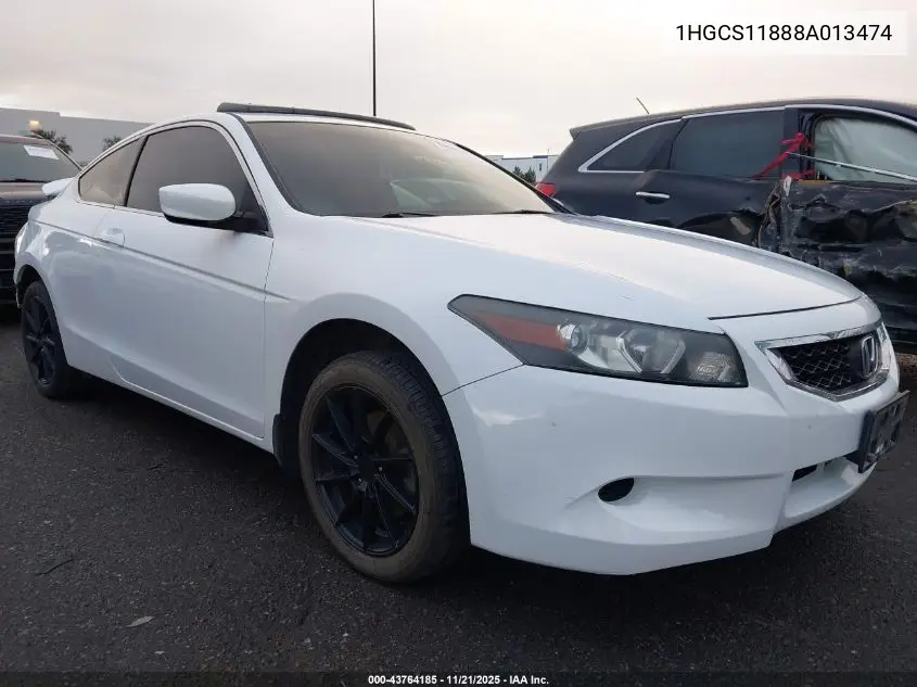 1HGCS11888A013474 2008 Honda Accord 2.4 Ex-L