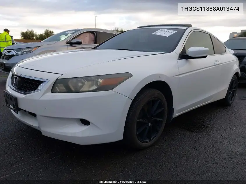 1HGCS11888A013474 2008 Honda Accord 2.4 Ex-L