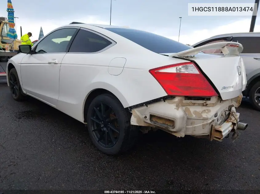 1HGCS11888A013474 2008 Honda Accord 2.4 Ex-L
