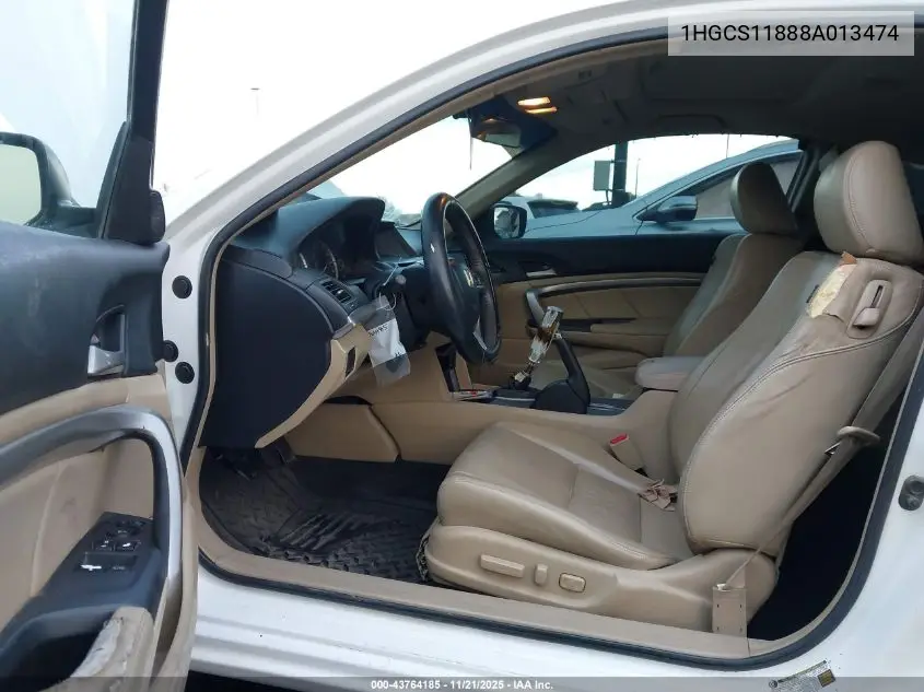 1HGCS11888A013474 2008 Honda Accord 2.4 Ex-L