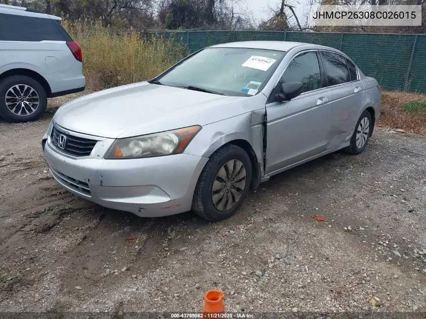 JHMCP26308C026015 2008 Honda Accord 2.4 Lx