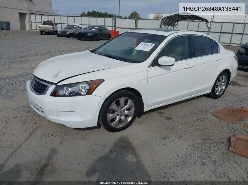 1HGCP26848A138441 2008 Honda Accord 2.4 Ex-L
