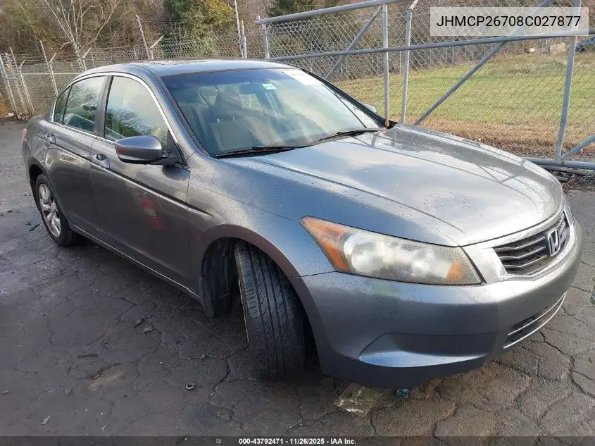 JHMCP26708C027877 2008 Honda Accord 2.4 Ex