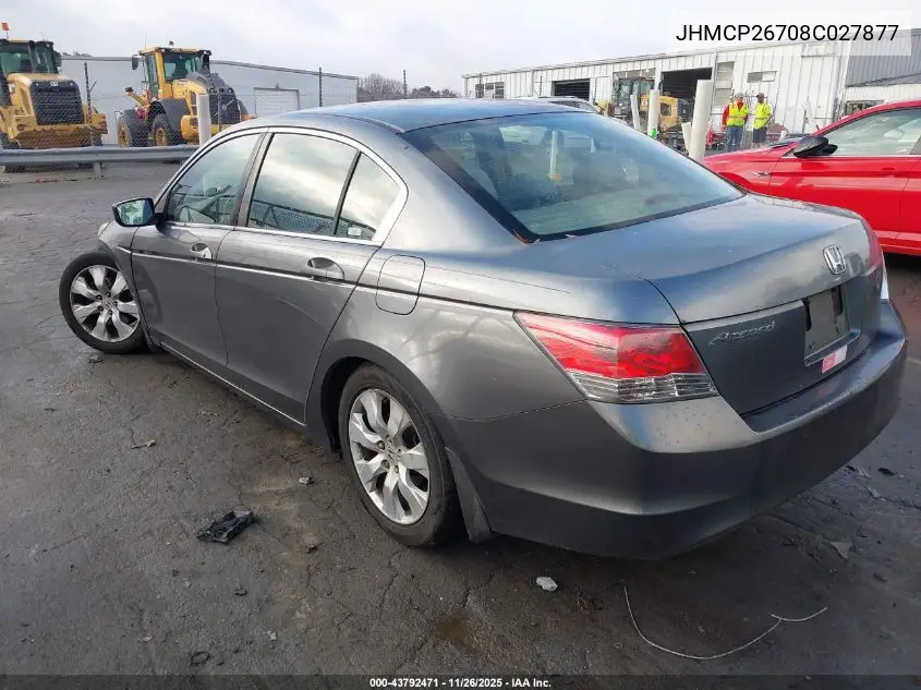 JHMCP26708C027877 2008 Honda Accord 2.4 Ex