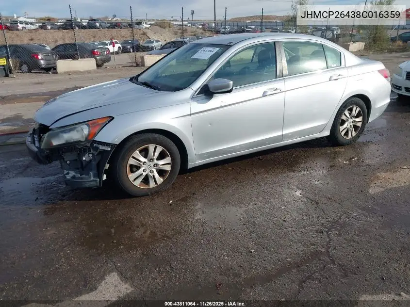 JHMCP26438C016359 2008 Honda Accord 2.4 Lx-P