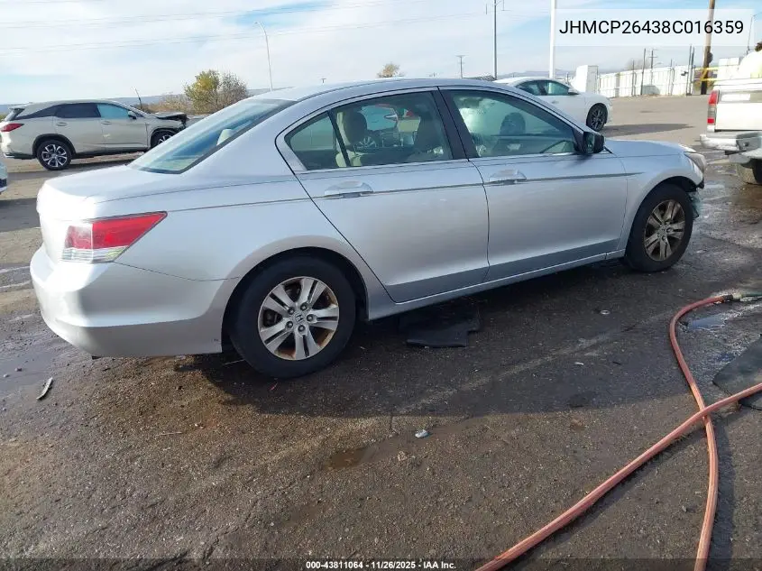 JHMCP26438C016359 2008 Honda Accord 2.4 Lx-P