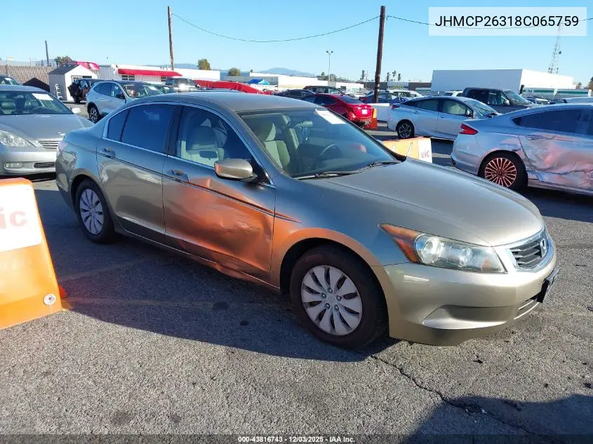 JHMCP26318C065759 2008 Honda Accord 2.4 Lx