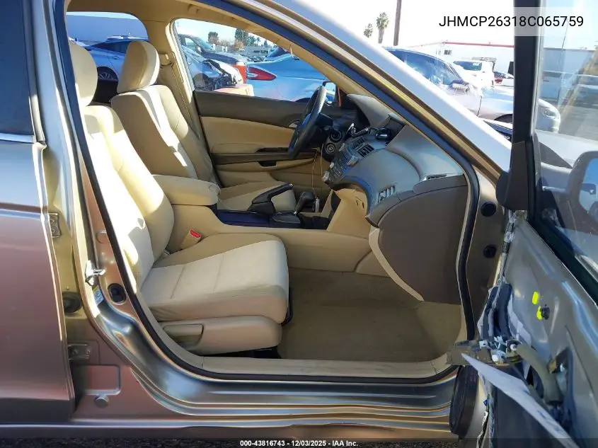 JHMCP26318C065759 2008 Honda Accord 2.4 Lx