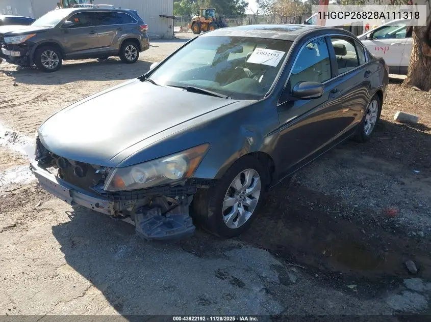1HGCP26828A111318 2008 Honda Accord 2.4 Ex-L
