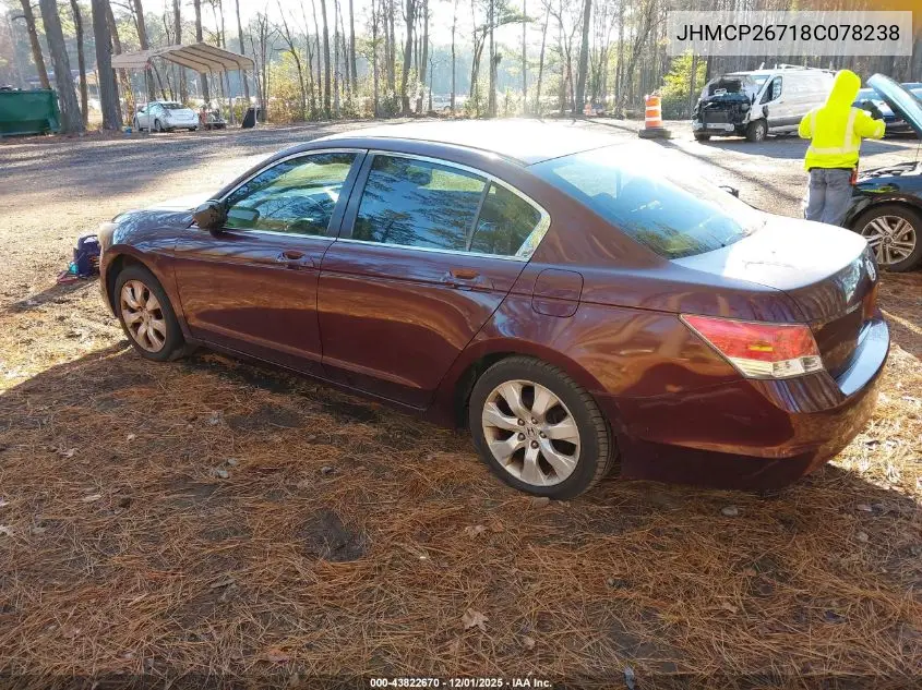 JHMCP26718C078238 2008 Honda Accord 2.4 Ex