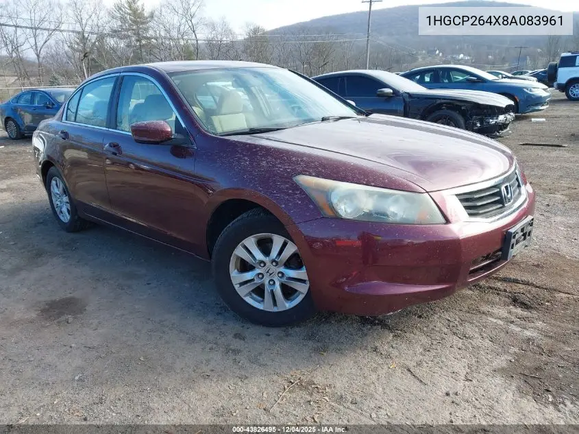 1HGCP264X8A083961 2008 Honda Accord 2.4 Lx-P