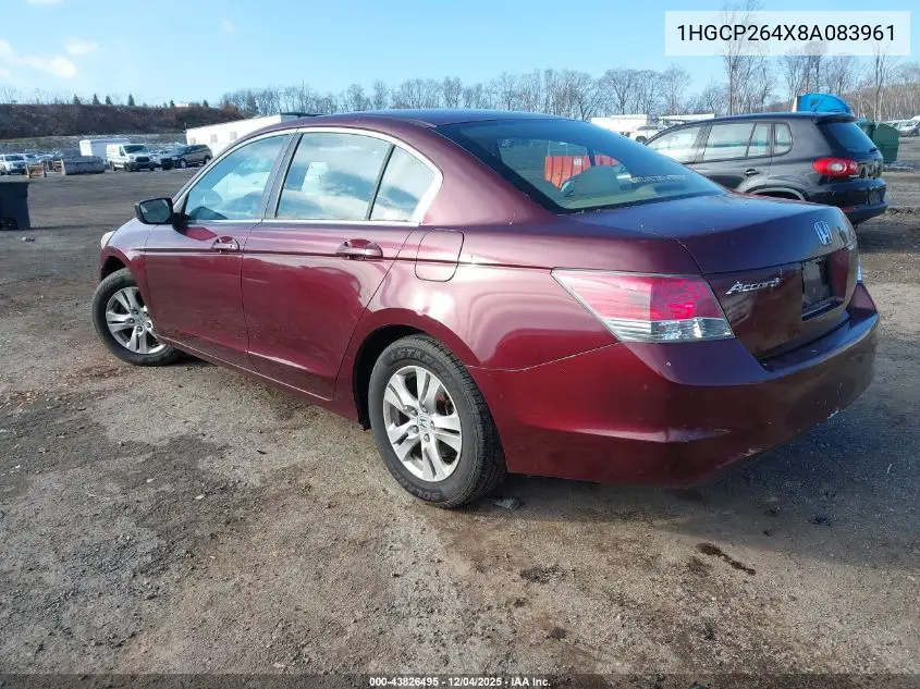1HGCP264X8A083961 2008 Honda Accord 2.4 Lx-P