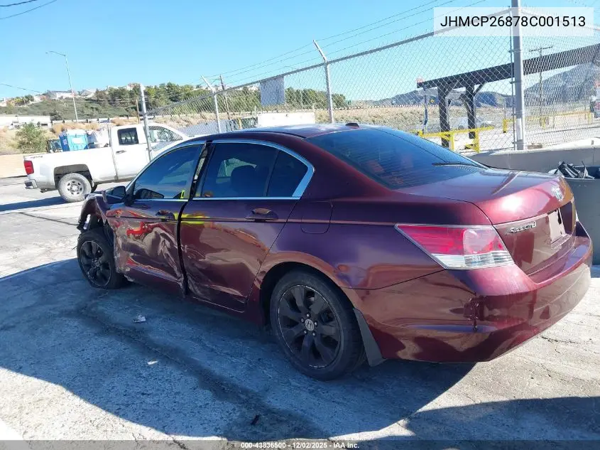 JHMCP26878C001513 2008 Honda Accord 2.4 Ex-L