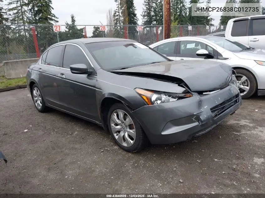 JHMCP26838C012735 2008 Honda Accord 2.4 Ex-L