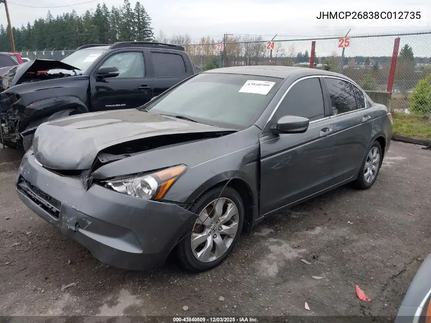 JHMCP26838C012735 2008 Honda Accord 2.4 Ex-L