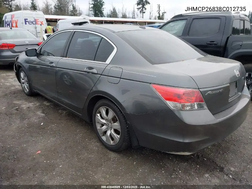 JHMCP26838C012735 2008 Honda Accord 2.4 Ex-L