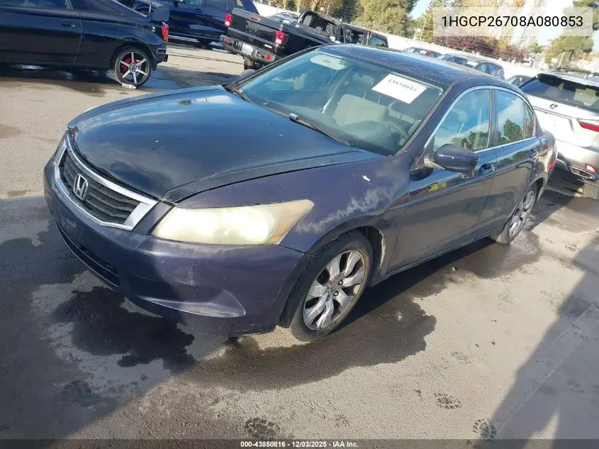 1HGCP26708A080853 2008 Honda Accord 2.4 Ex