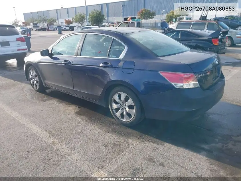 1HGCP26708A080853 2008 Honda Accord 2.4 Ex
