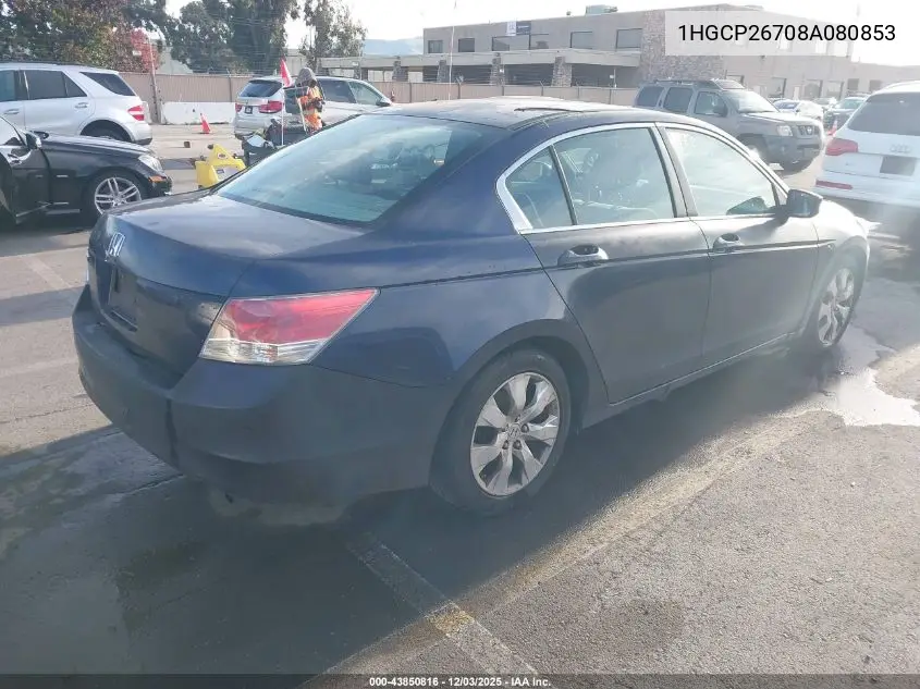 1HGCP26708A080853 2008 Honda Accord 2.4 Ex