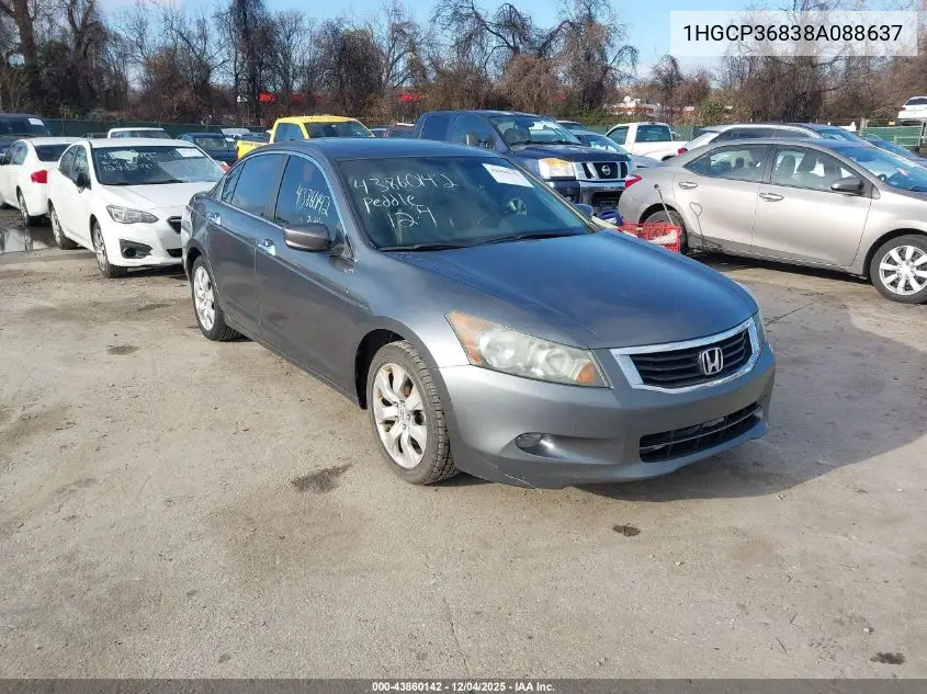 1HGCP36838A088637 2008 Honda Accord 3.5 Ex-L