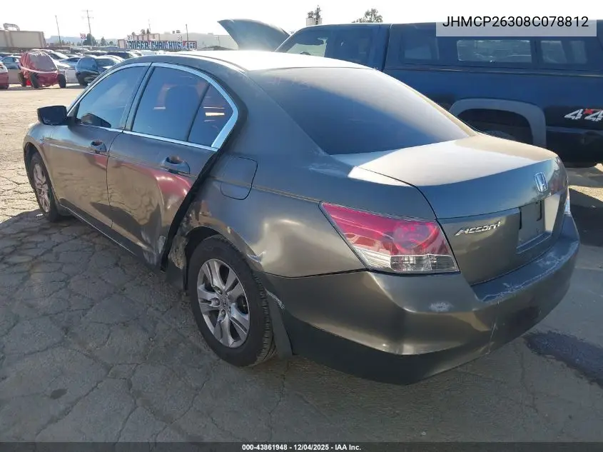 JHMCP26308C078812 2008 Honda Accord 2.4 Lx